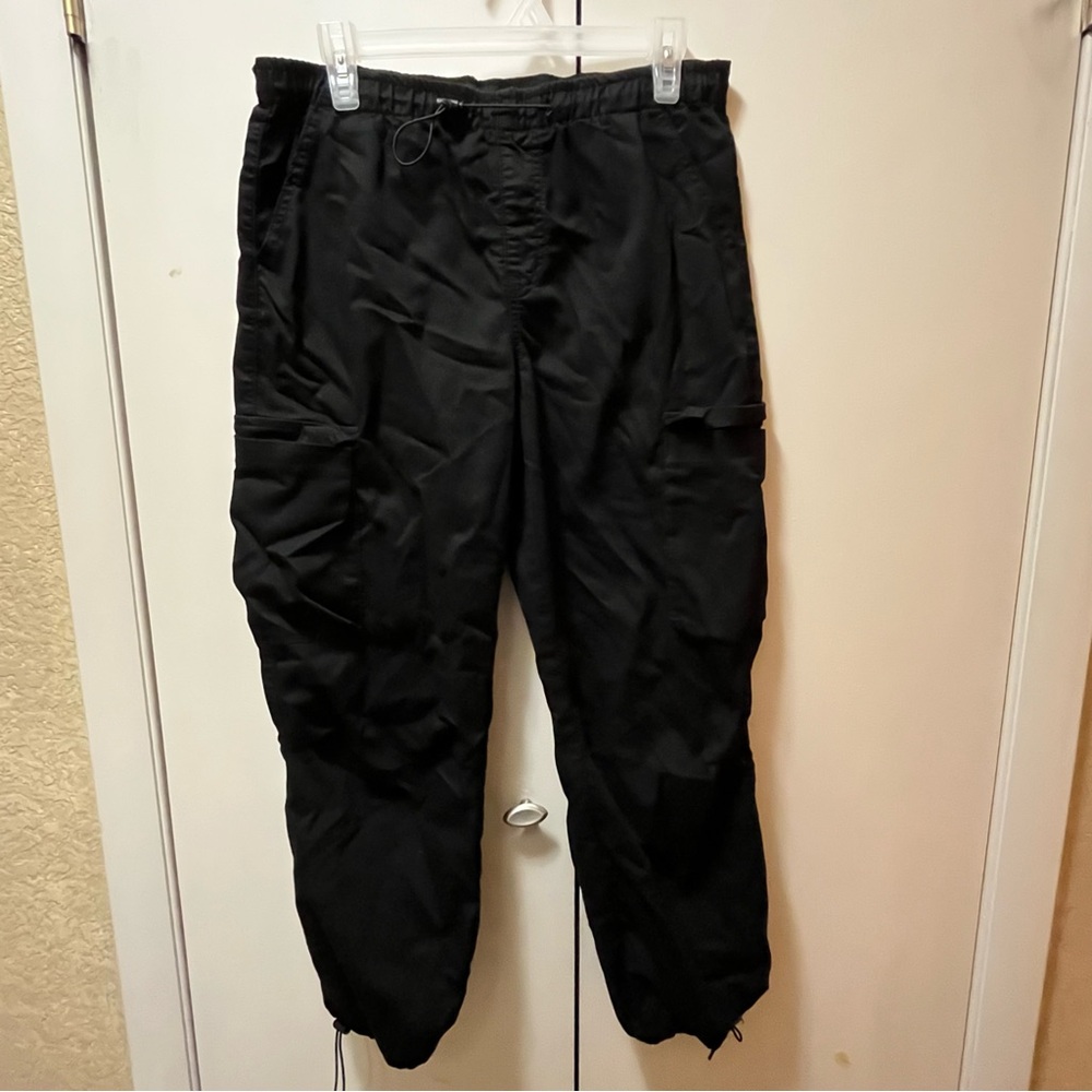 VIP Black Cargo Pants with Relaxed Fit and Adjustable Leg Openings